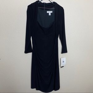 JS Boutique Formal Midi Dress Black Size 14